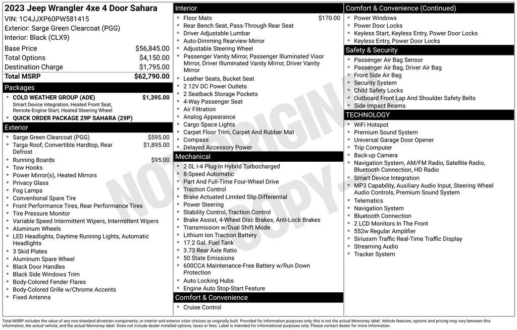 2023 Jeep Wrangler Sahara 4xe