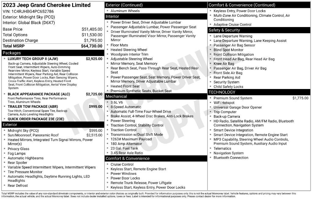 2023 Jeep Grand Cherokee Limited