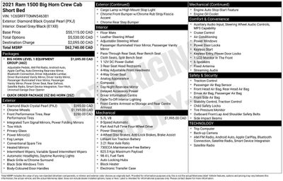 2021 RAM 1500 Big Horn/Lone Star Integrated Voice Command w/Bluetooth &Uconnect 4 w
