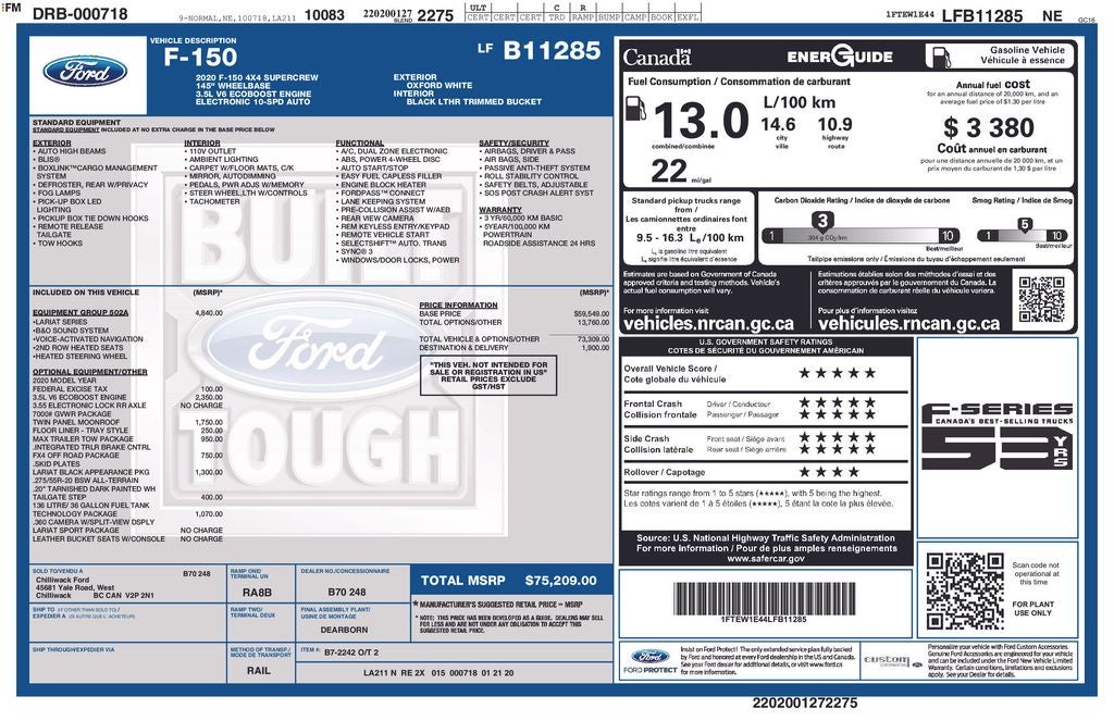 2020 Ford F-150 Lariat