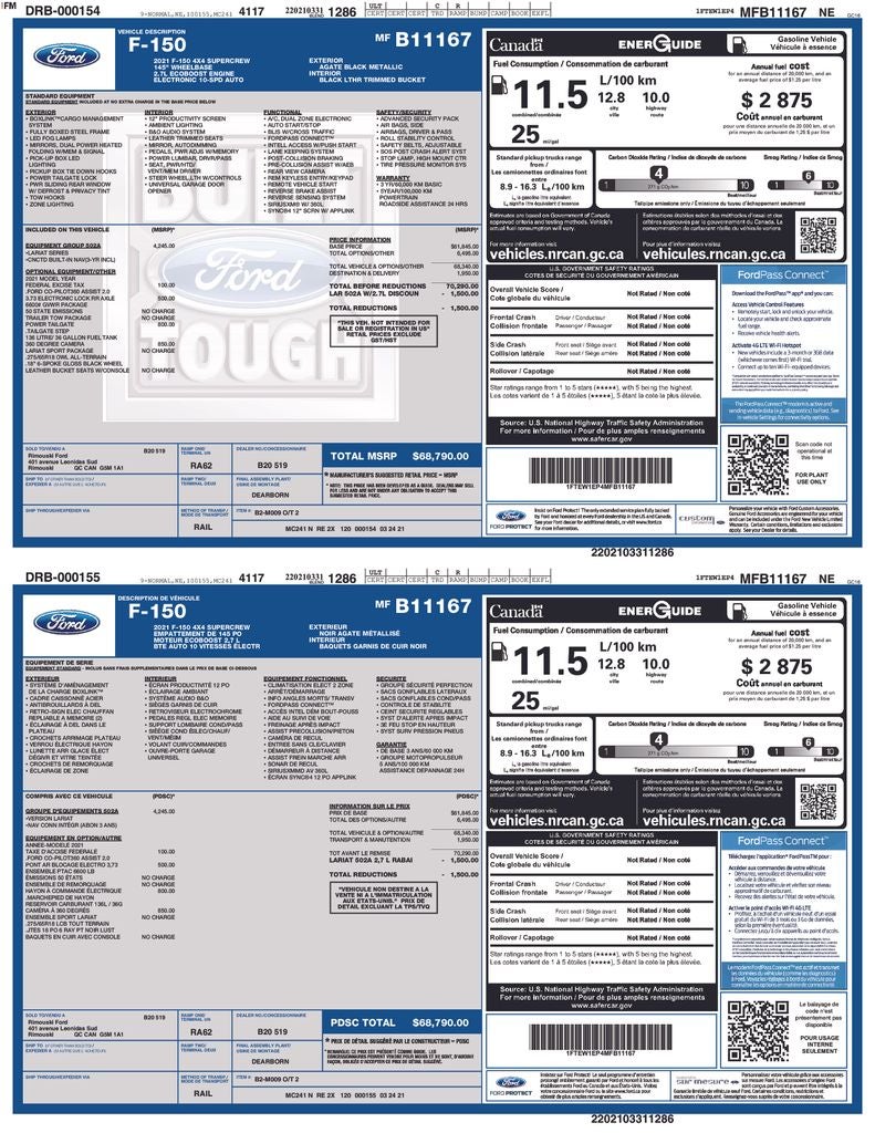 2021 Ford F-150 Lariat Navigation System