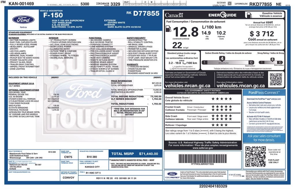 2024 Ford F-150 XLT Tow/Haul Package