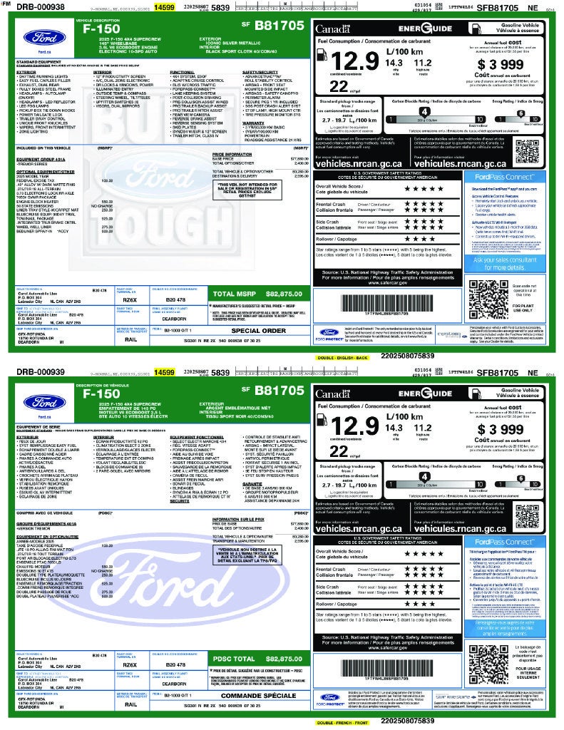 2025 Ford F-150 Tremor