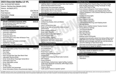 2023 Chevrolet Malibu LS 1FL