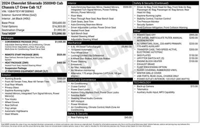 2024 Chevrolet Silverado 3500HD LT Flat Form Bed with Gooseneck Hitch