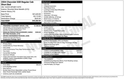 2004 Chevrolet SSR Base