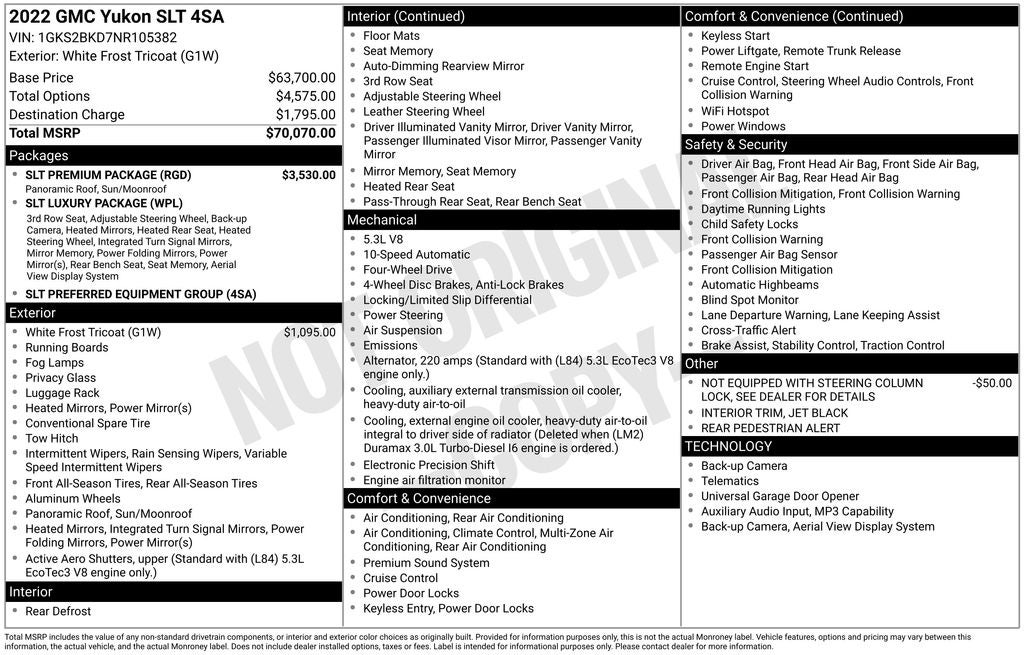 2022 GMC Yukon SLT