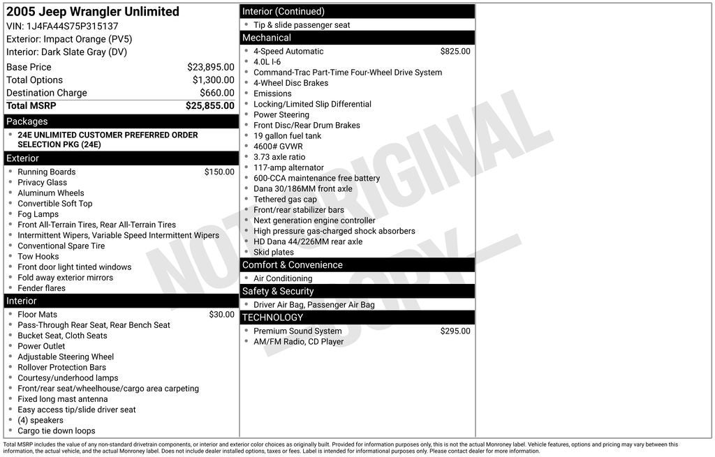 2005 Jeep Wrangler Unlimited Unlimited