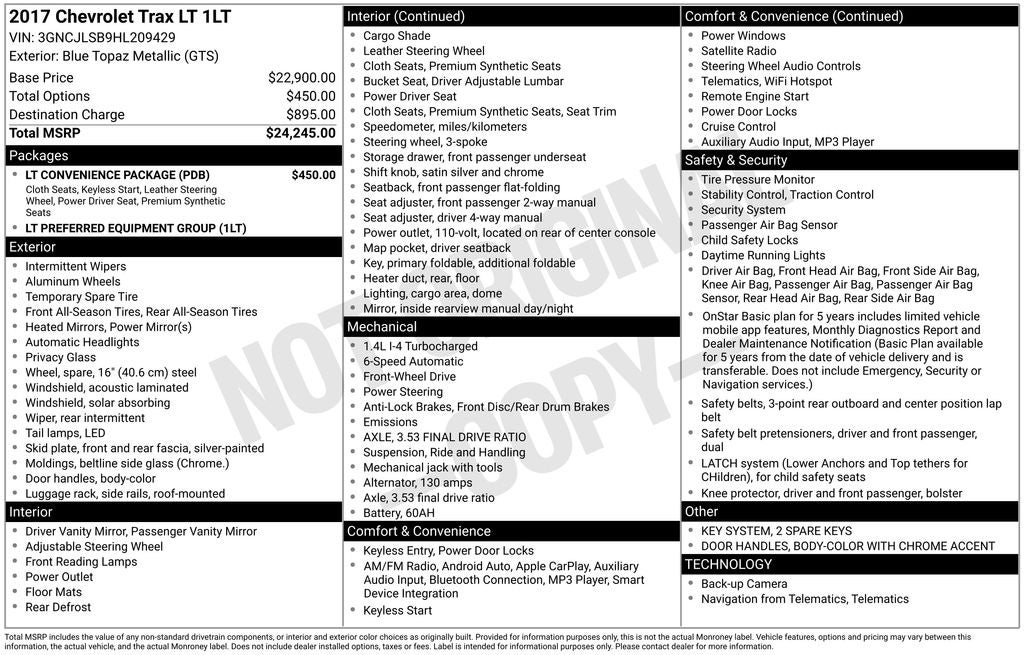 2017 Chevrolet Trax LT