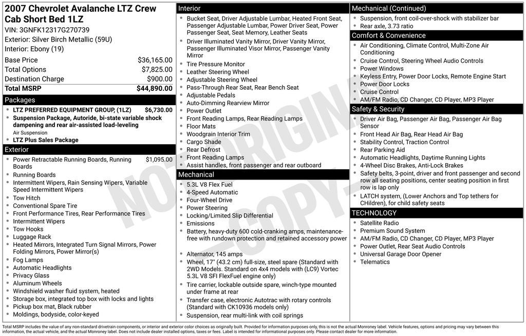 2007 Chevrolet Avalanche 1500 LTZ