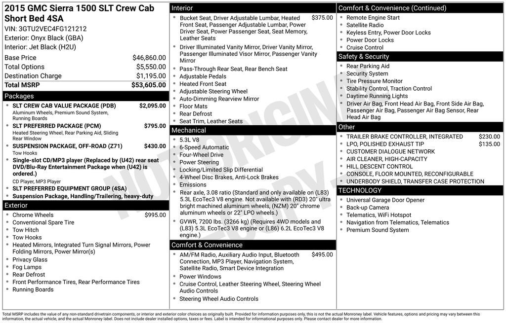 2015 GMC Sierra 1500 SLT