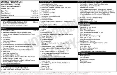2023 Kia Forte GT-Line Technology Package