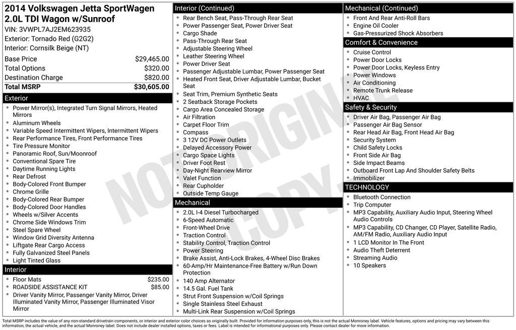 2014 Volkswagen Jetta SportWagen 2.0L TDI