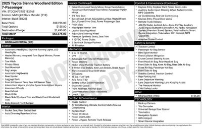 2025 Toyota Sienna Woodland Edition