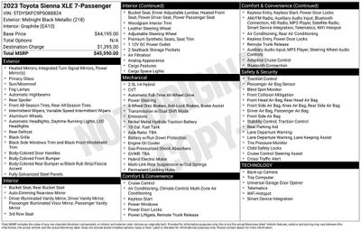 2023 Toyota Sienna XLE 7 Passenger