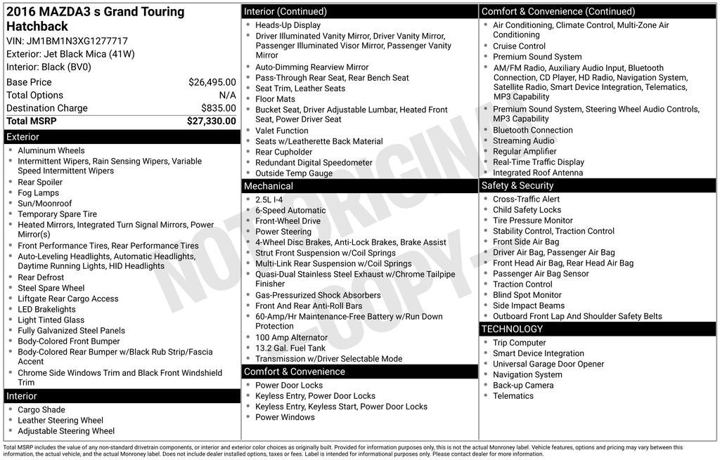 2016 Mazda Mazda3 s Grand Touring