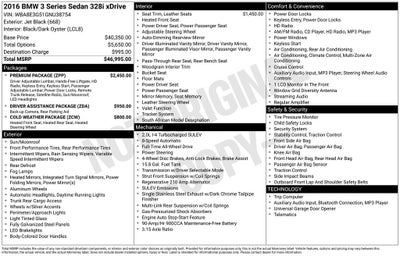 2016 BMW 3 Series 328i xDrive Moonroof