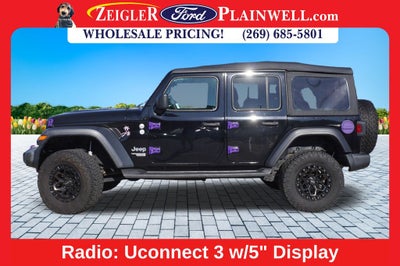2018 Jeep Wrangler Unlimited Sport S V6 4 DOOR LIFT KIT CUSTOM WHEELS TIRES