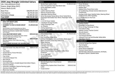 2020 Jeep Wrangler Unlimited Sahara V6 Heated Leather Navigation Rear Camera Hard Top