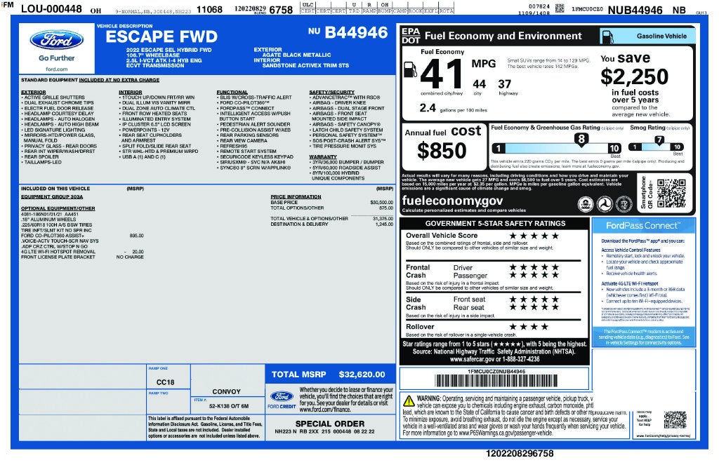 2022 Ford Escape Hybrid SEL
