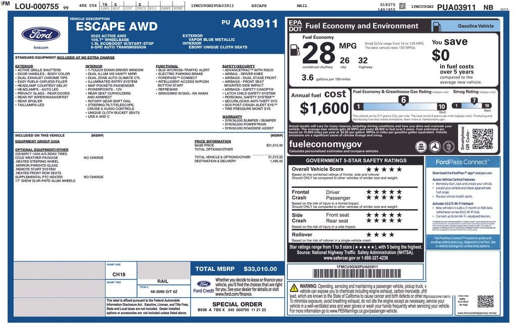 2023 Ford Escape Active