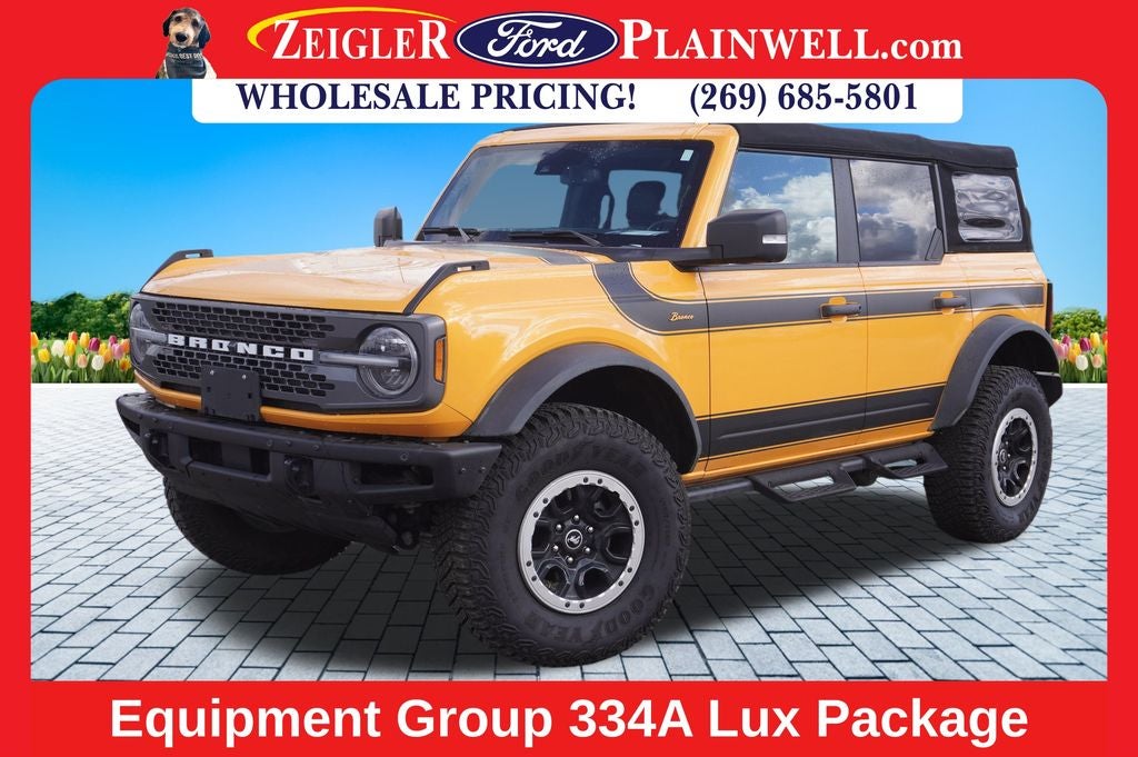 2022 Ford Bronco Badlands ADVANCED SASQUATCH MID HIG & LUX PKG LEATHER NAV