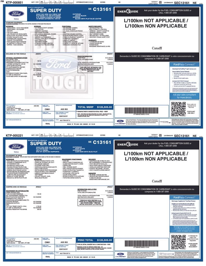 2025 Ford F-450SD Platinum DRW