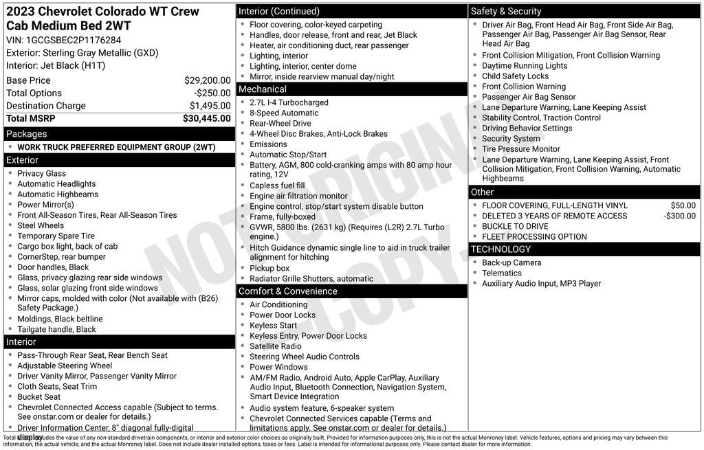 2023 Chevrolet Colorado Work Truck