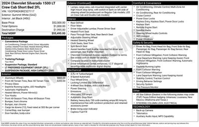 2024 Chevrolet Silverado 1500 LT CREW CAB 4X4 REAR CAMERA POWER SEAT TRAILER TOW PK