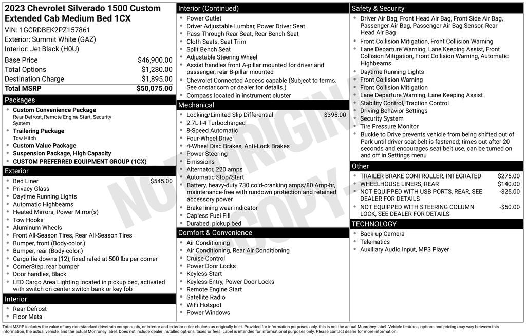 2023 Chevrolet Silverado 1500 Custom