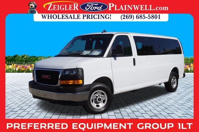2023 GMC Savana 3500 LT 15 Passenger Extended WB Chrome Pkg Rear Camera