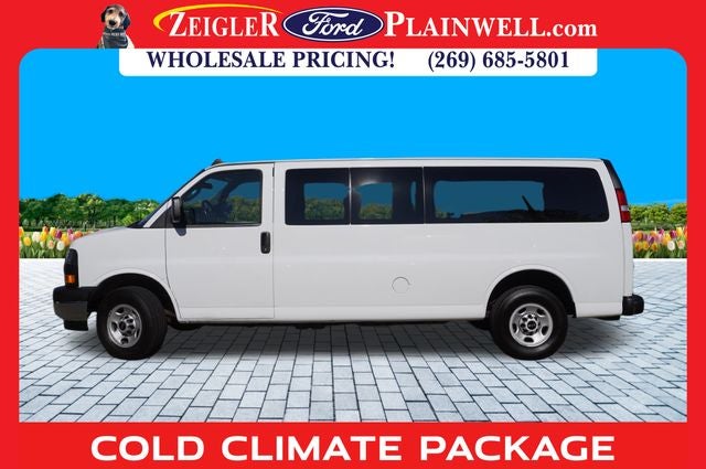2023 GMC Savana 3500 LT 15 Passenger Extended WB Chrome Pkg Rear Camera