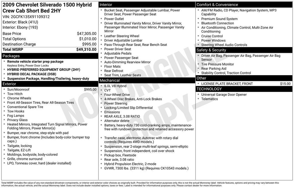 2009 Chevrolet Silverado 1500 2HY Hybrid