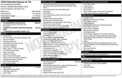 2020 Chevrolet Equinox LS AWD REAR CAMERA ALLOY WHEELS