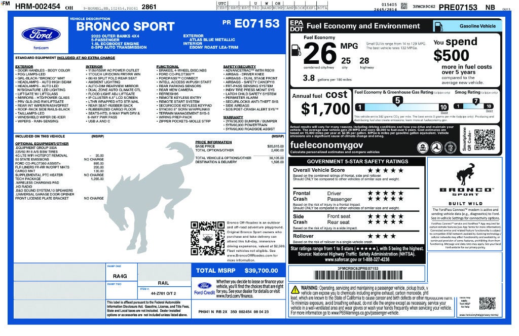 2023 Ford Bronco Sport Outer Banks