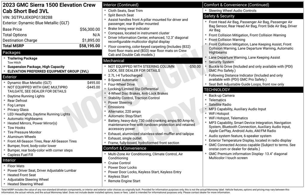 2023 GMC Sierra 1500 Elevation
