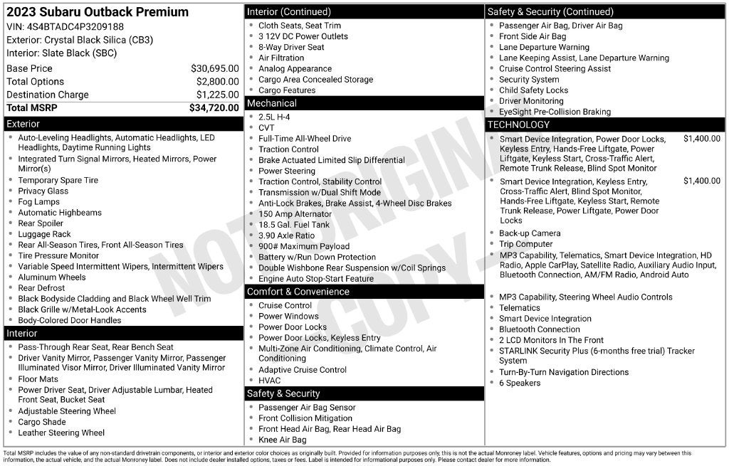 2023 Subaru Outback Premium