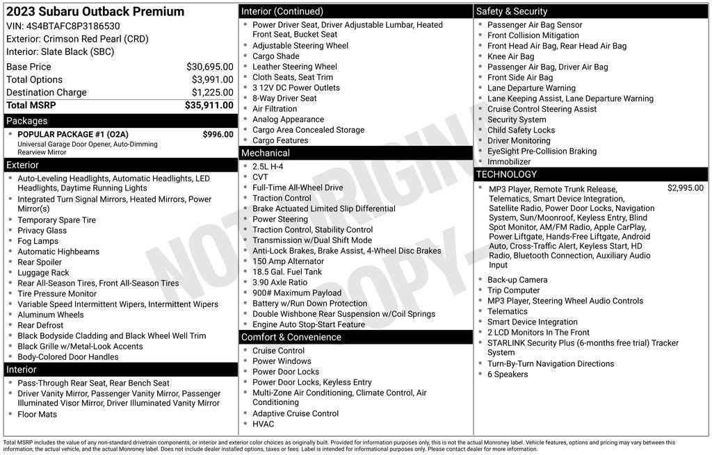 2023 Subaru Outback Premium