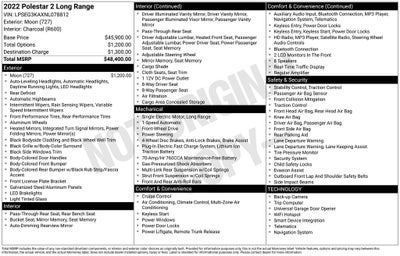 2022 Polestar 2 Long Range Single Motor