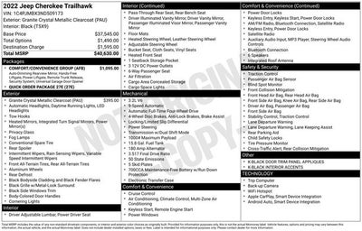 2022 Jeep Cherokee Trailhawk 4x4