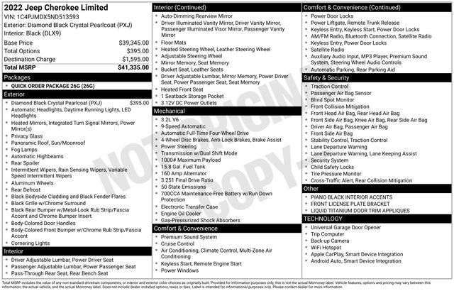 2022 Jeep Cherokee Limited 4x4
