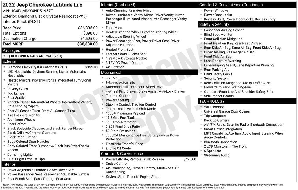 2022 Jeep Cherokee Latitude Lux