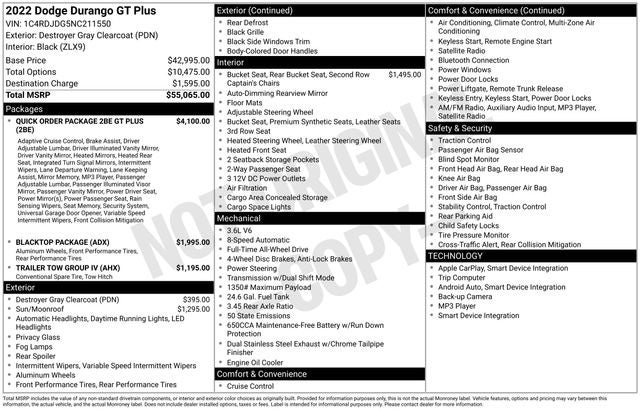 2022 Dodge Durango GT Plus AWD