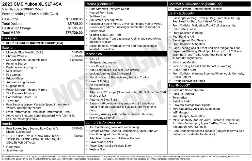 2023 GMC Yukon XL SLT