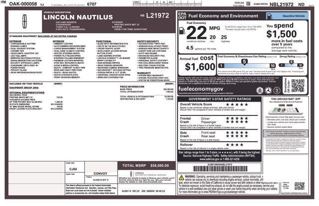 2022 Lincoln Nautilus Reserve
