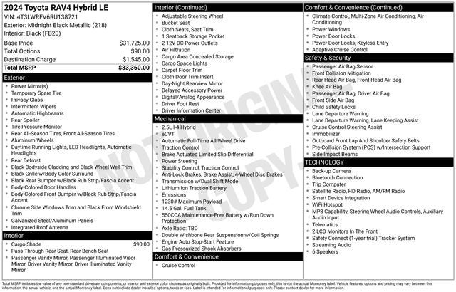 2024 Toyota RAV4 Hybrid LE
