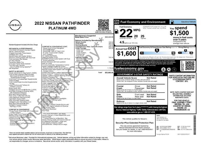2022 Nissan Pathfinder Platinum 4WD