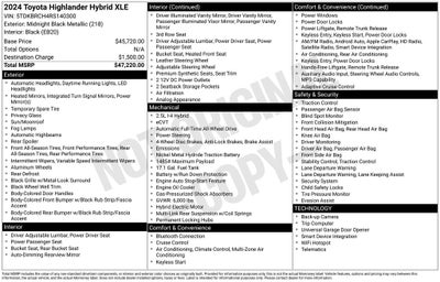 2024 Toyota Highlander Hybrid XLE