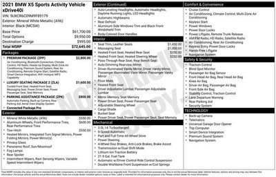 2021 BMW X5 xDrive40i
