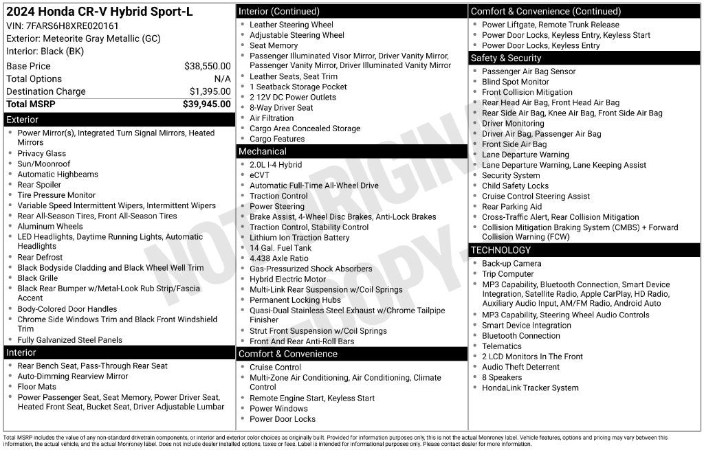 2024 Honda CR-V Hybrid Sport-L